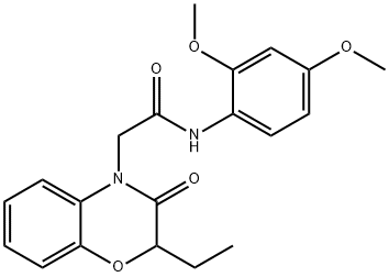 4H-1,4-Benzoxazine-4-acetamide,N-(2,4-dimethoxyphenyl)-2-ethyl-2,3-dihydro-3-oxo-(9CI) Struktur