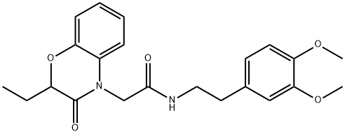 4H-1,4-Benzoxazine-4-acetamide,N-[2-(3,4-dimethoxyphenyl)ethyl]-2-ethyl-2,3-dihydro-3-oxo-(9CI) Structure