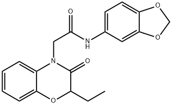 4H-1,4-Benzoxazine-4-acetamide,N-1,3-benzodioxol-5-yl-2-ethyl-2,3-dihydro-3-oxo-(9CI) Structure
