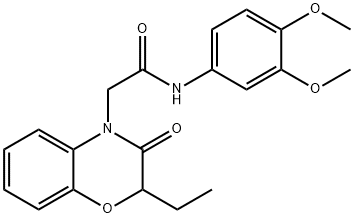4H-1,4-Benzoxazine-4-acetamide,N-(3,4-dimethoxyphenyl)-2-ethyl-2,3-dihydro-3-oxo-(9CI) Structure