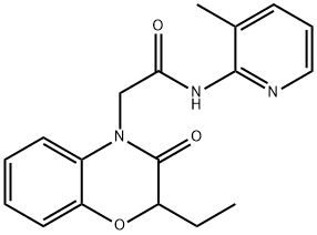 4H-1,4-Benzoxazine-4-acetamide,2-ethyl-2,3-dihydro-N-(3-methyl-2-pyridinyl)-3-oxo-(9CI) Struktur
