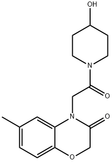 4-Piperidinol,1-[(2,3-dihydro-6-methyl-3-oxo-4H-1,4-benzoxazin-4-yl)acetyl]-(9CI) 结构式