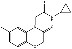 4H-1,4-Benzoxazine-4-acetamide,N-cyclopropyl-2,3-dihydro-6-methyl-3-oxo-(9CI) Structure