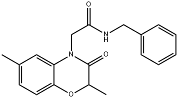 4H-1,4-Benzoxazine-4-acetamide,2,3-dihydro-2,6-dimethyl-3-oxo-N-(phenylmethyl)-(9CI) Structure