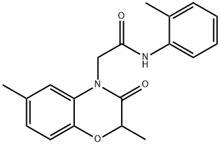 4H-1,4-Benzoxazine-4-acetamide,2,3-dihydro-2,6-dimethyl-N-(2-methylphenyl)-3-oxo-(9CI),606119-99-7,结构式