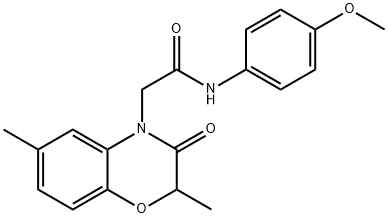 4H-1,4-Benzoxazine-4-acetamide,2,3-dihydro-N-(4-methoxyphenyl)-2,6-dimethyl-3-oxo-(9CI) Struktur