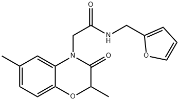 4H-1,4-Benzoxazine-4-acetamide,N-(2-furanylmethyl)-2,3-dihydro-2,6-dimethyl-3-oxo-(9CI) Structure