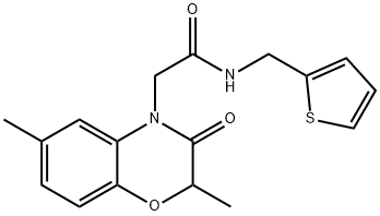 4H-1,4-Benzoxazine-4-acetamide,2,3-dihydro-2,6-dimethyl-3-oxo-N-(2-thienylmethyl)-(9CI) Structure
