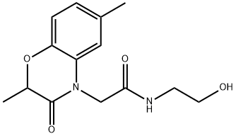 4H-1,4-Benzoxazine-4-acetamide,2,3-dihydro-N-(2-hydroxyethyl)-2,6-dimethyl-3-oxo-(9CI),606120-14-3,结构式