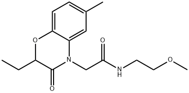4H-1,4-Benzoxazine-4-acetamide,2-ethyl-2,3-dihydro-N-(2-methoxyethyl)-6-methyl-3-oxo-(9CI) Structure
