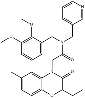 606120-44-9 4H-1,4-Benzoxazine-4-acetamide,N-[(2,3-dimethoxyphenyl)methyl]-2-ethyl-2,3-dihydro-6-methyl-3-oxo-N-(3-pyridinylmethyl)-(9CI)