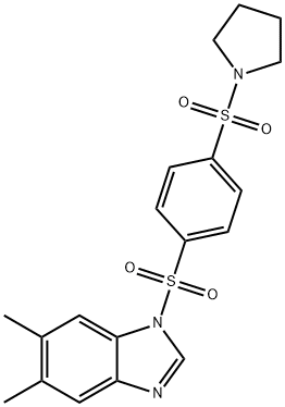 606131-19-5 1H-Benzimidazole,5,6-dimethyl-1-[[4-(1-pyrrolidinylsulfonyl)phenyl]sulfonyl]-(9CI)