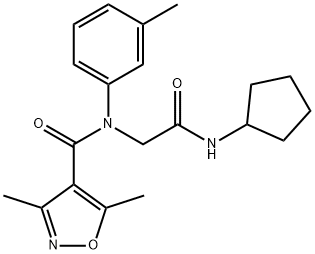 4-Isoxazolecarboxamide,N-[2-(cyclopentylamino)-2-oxoethyl]-3,5-dimethyl-N-(3-methylphenyl)-(9CI) Structure