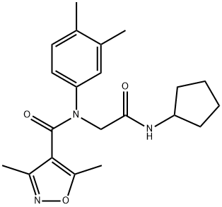 4-Isoxazolecarboxamide,N-[2-(cyclopentylamino)-2-oxoethyl]-N-(3,4-dimethylphenyl)-3,5-dimethyl-(9CI) Structure