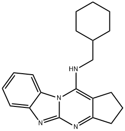 1H-Cyclopenta[4,5]pyrimido[1,2-a]benzimidazol-11-amine,N-(cyclohexylmethyl)-2,3-dihydro-(9CI) Structure