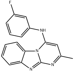 Pyrimido[1,2-a]benzimidazol-4-amine, N-(3-fluorophenyl)-2-methyl- (9CI),606136-18-9,结构式
