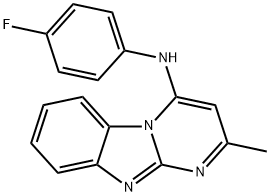 Pyrimido[1,2-a]benzimidazol-4-amine, N-(4-fluorophenyl)-2-methyl- (9CI),606136-21-4,结构式
