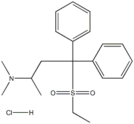 γ-(エチルスルホニル)-N,N,α-トリメチル-γ-フェニルベンゼン-1-プロパンアミン・塩酸塩 化学構造式