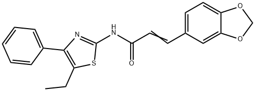 2-Propenamide,3-(1,3-benzodioxol-5-yl)-N-(5-ethyl-4-phenyl-2-thiazolyl)-(9CI)|