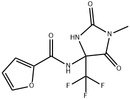 2-Furancarboxamide,N-[1-methyl-2,5-dioxo-4-(trifluoromethyl)-4-imidazolidinyl]-(9CI) Structure