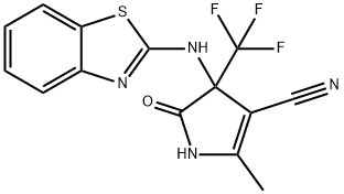 606924-68-9 1H-Pyrrole-3-carbonitrile,4-(2-benzothiazolylamino)-4,5-dihydro-2-methyl-5-oxo-4-(trifluoromethyl)-(9CI)