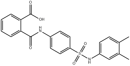 2-({4-[(3,4-dimethylanilino)sulfonyl]anilino}carbonyl)benzoic acid Structure