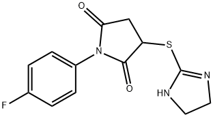 2,5-Pyrrolidinedione,3-[(4,5-dihydro-1H-imidazol-2-yl)thio]-1-(4-fluorophenyl)-(9CI) Structure
