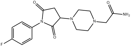1-Piperazineacetamide,4-[1-(4-fluorophenyl)-2,5-dioxo-3-pyrrolidinyl]-(9CI) Struktur