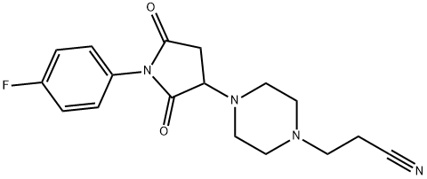 1-Piperazinepropanenitrile,4-[1-(4-fluorophenyl)-2,5-dioxo-3-pyrrolidinyl]-(9CI) Struktur