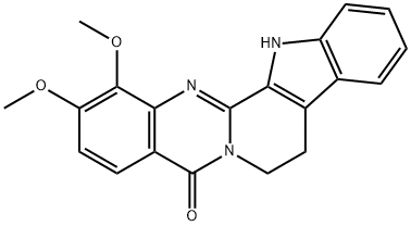 Indolo[2,3:3,4]pyrido[2,1-b]quinazolin-5(7H)-one,  8,13-dihydro-1,2-dimethoxy- Struktur