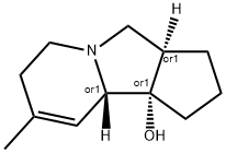 1H-Cyclopent[a]indolizin-9b(6H)-ol,2,3,3a,4,7,9a-hexahydro-8-methyl-,(3aR,9aS,9bS)-rel-(9CI) Struktur