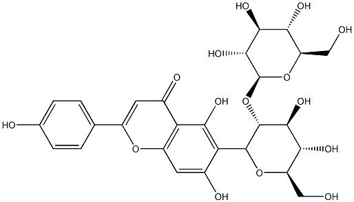异牡荆素-2''-O-葡萄糖苷,60767-80-8,结构式