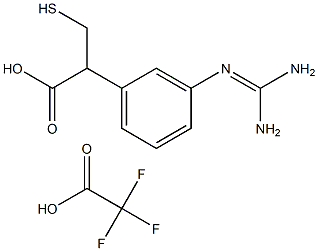 Benzeneacetic acid, 3-[(aMinoiMinoMethyl)aMino]-a-(MercaptoMethyl)-, CF3COOH slat Structure