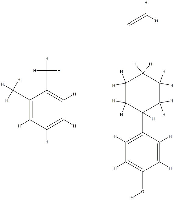 甲醛与4-环己基苯酚和二甲苯的聚合物, 60806-49-7, 结构式