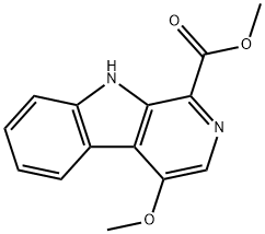 4-甲氧基-1-甲氧基羰基-BETA-咔啉, 60807-25-2, 结构式
