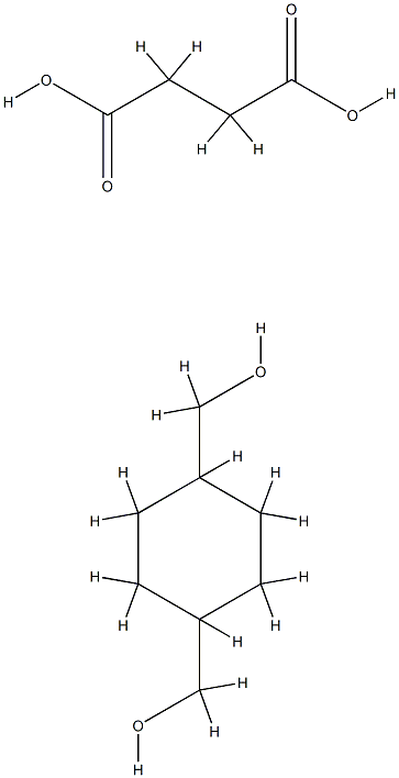 丁二酸与 1,4-环己烷二甲醇的聚合物, 60836-39-7, 结构式