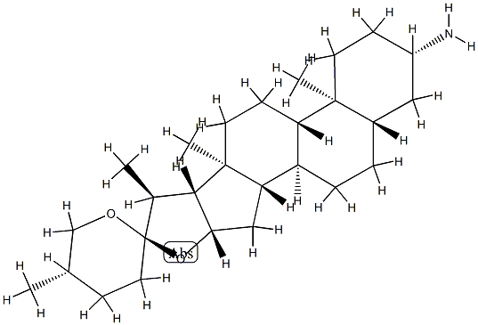 (25S)-5α-Spirostan-3β-amine Structure
