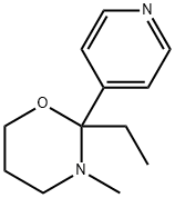 2H-1,3-Oxazine,2-ethyltetrahydro-3-methyl-2-(4-pyridinyl)-(9CI) Structure