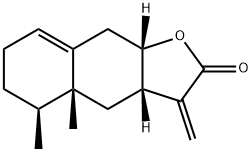(3aS)-3aβ,4,4a,5,6,7,9,9aβ-オクタヒドロ-4aβ,5β-ジメチル-3-メチレンナフト[2,3-b]フラン-2(3H)-オン 化学構造式