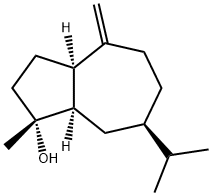 (1R,3aα,8aα)-Decahydro-1-methyl-4-methylene-7β-isopropylazulen-1-ol Struktur