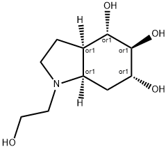 1H-Indole-4,5,6-triol, octahydro-1-(2-hydroxyethyl)-, (3aR,4S,5S,6R,7aR)-rel- (9CI),609344-58-3,结构式