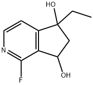 5H-Cyclopenta[c]pyridine-5,7-diol,5-ethyl-1-fluoro-6,7-dihydro-(9CI) Structure
