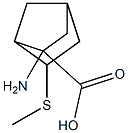 Bicyclo[2.2.1]heptane-2-carboxylic acid, 2-amino-6-(methylthio)-, radical ion(1+), (1R,2R,4S,6R)- Structure