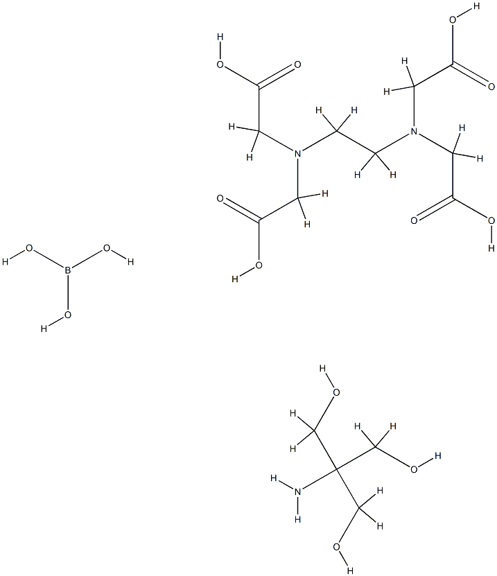 TRIS BORATE EDTA BUFFER, 10X, DNASE, RNASE AND PROTEASE FREE, PH 8.3, FOR MOLECULAR BIOLOGY 化学構造式