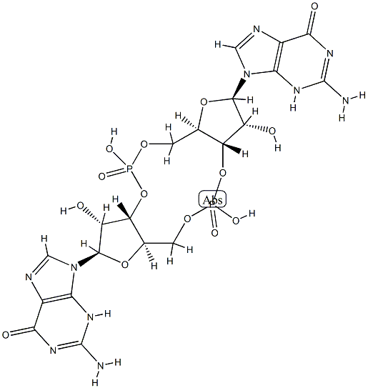 bis(3',5')-cyclic diguanylic acid Struktur