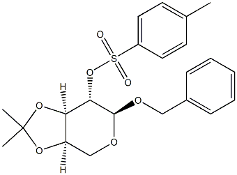 Benzyl 3-O,4-O-isopropylidene-α-D-arabinopyranoside (4-methylbenzenesulfonate) 结构式