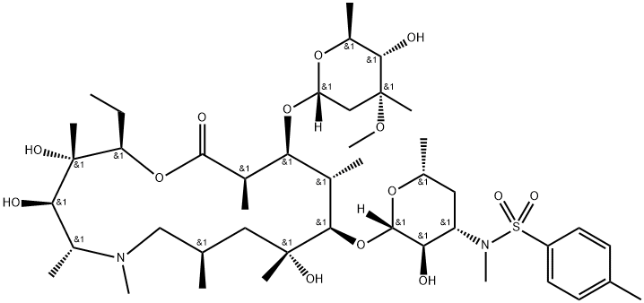 3'-N-去甲基-3'-N-甲苯磺酰基阿奇霉素(阿奇霉素杂质G),612069-31-5,结构式