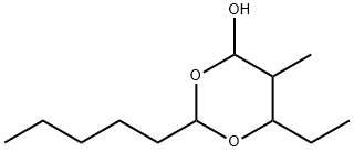 1,3-Dioxan-4-ol,6-ethyl-5-methyl-2-pentyl-(9CI) Structure