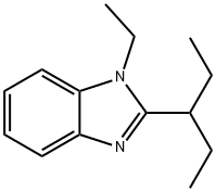 1H-Benzimidazole,1-ethyl-2-(1-ethylpropyl)-(9CI) Structure