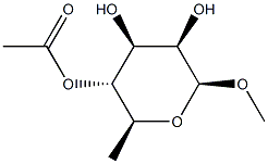 ba-L-Mannopyranoside, methyl 6-deoxy-, 4-acetate (9CI) Structure